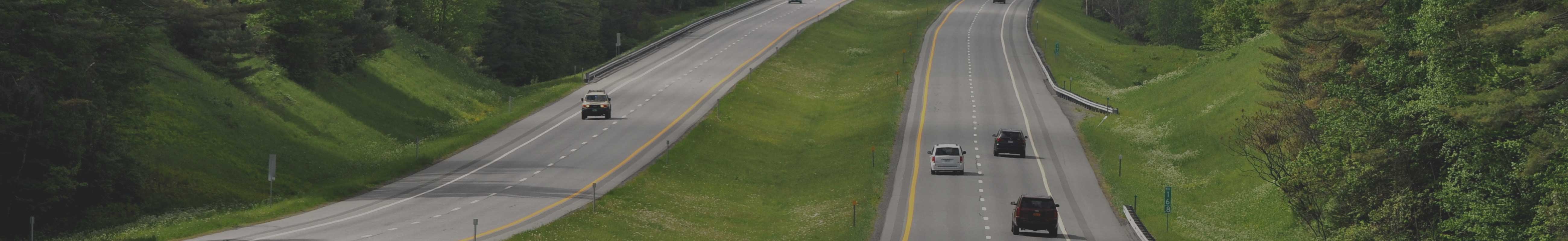 Cars on a Vermont highway